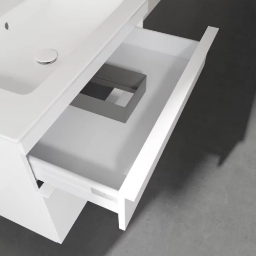 Мебель для ванной Villeroy & Boch Venticello 80 glossy white, с белыми ручками фото 4