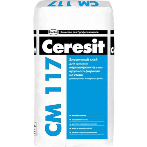 Клей Ceresit CM 117 цемент, для укладки плитки, эластичный 25 кг