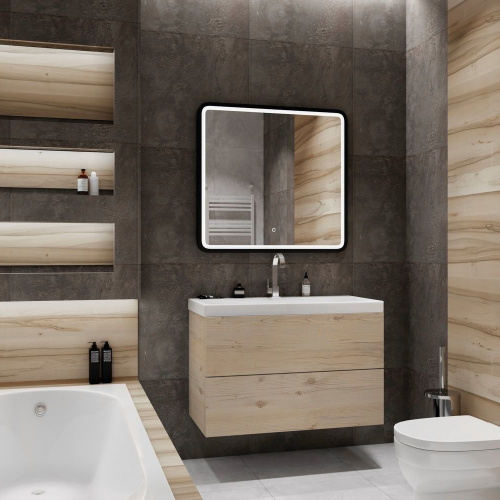 Мебель для ванной Art&Max Verona-Push 90 дуб сонома светлый фото 3