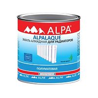Эмаль для радиаторов Alpa Alpalaque полуматовая белая 2,5 л.