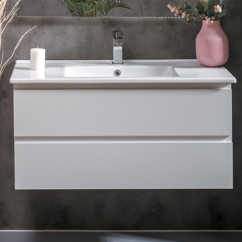 Мебель для ванной Armadi Art Capolda 100 с белой ручкой фото 2