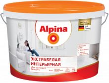 Краска Alpina Экстра белая акриловая, Интерьерная, матовая, для стен и потолков