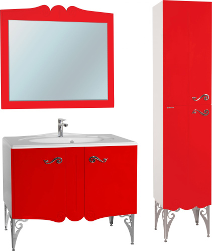 Мебель для ванной Bellezza Эстель 90 красная фото 3