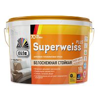 Краска для стен и потолков акриловая Dufa Retail Superweiss Plus глубокоматовая база 1 10 л.