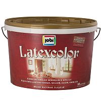 Краска JOBI Latexcolor акриловая, износостойкая, идеальна для гостиных, холлов, залов, офисов