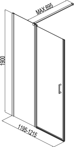 Душевая дверь в нишу Aquanet Cinetic AE12-N-120H190U-CT фото 2