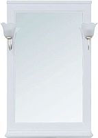 Зеркало Aquanet Валенса 65 белое, основа светильника хром