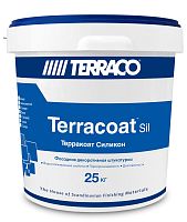 Штукатурка декоративная Terraco Terracoat XL Silicone,зерно 1,5 мм, короед 25кг