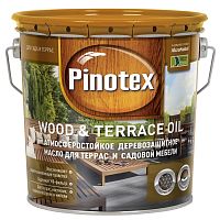 Масло Pinotex Wood & Terrace Oil, для защиты террас и садовой мебели