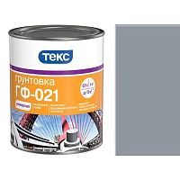 Грунт Текс «ГФ-021 Серый» антикоррозионный для металла (2,5 кг — уп. 6 шт) «Teks»