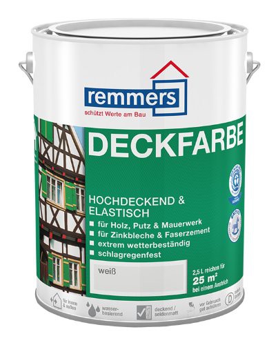Краска Remmers Deckfarbe акрилатно-масляная, погодоустойчивая защитная укрывная