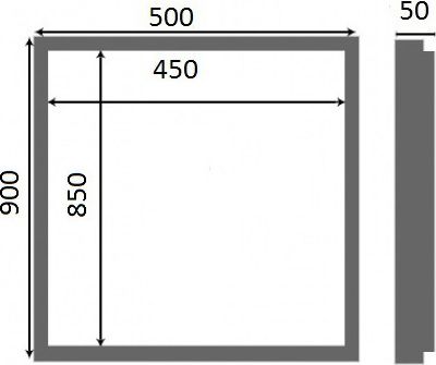 6 990 руб. Люк настенный Люкер К 90x50 фото 8 Люк настенный Люкер К 90x50 фото 8