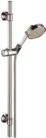 176 900 руб. Душевой гарнитур Axor Montreux 27982820 шлифованный никель Душевой гарнитур Axor Montreux 27982820 шлифованный никель