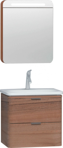 Мебель для ванной VitrA Nest Trendy 60 с LED подсветкой, натуральная древесина фото 3