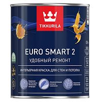 TIKKURILA EURO SMART 2 краска интерьерная для стен и потолка (2,7л)