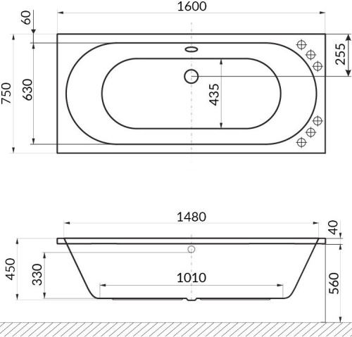 Акриловая ванна Excellent Oceana WAEX.OCE16.SMART 160x75 фото 3