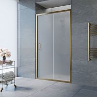 Душевая дверь в нишу Vegas Glass ZP TUR NOVO 150 05 10 150 см, профиль бронза, стекло сатин