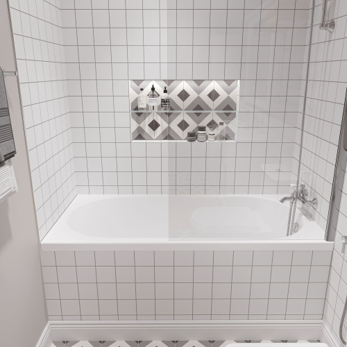 Акриловая ванна STWORKI Хельсинки 150x70 с каркасом фото 3