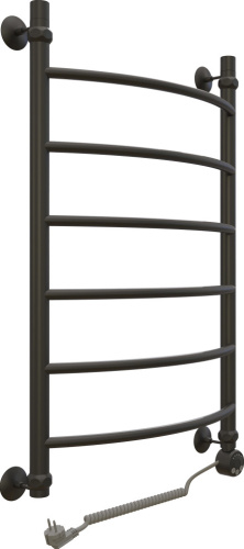 Полотенцесушитель электрический EWRIKA Сафо D 80х50 R, чёрный матовый фото 2