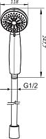 Душевая лейка Bravat P7075C-RUS хром