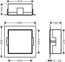 Полка Hansgrohe XtraStoris Minimalistic 56079670 матовая черная