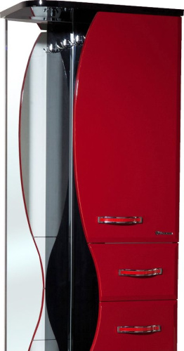 Шкаф-пенал Bellezza Рио 50 R красный с черным фото 3