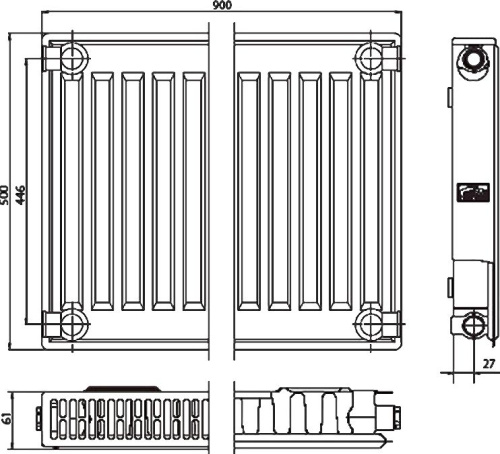 Радиатор стальной Kermi FKO 110509 тип 11 фото 3