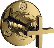Переключатель потоков Axor Citterio Trio/Quattro 39925990 на три потребителя, полированное золото