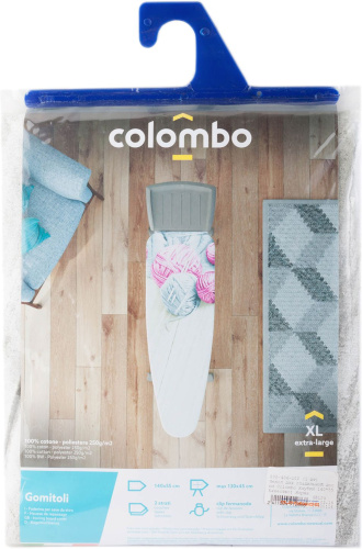 Чехол для гладильной доски Colombo New Scal S.p.A. Клубки пряжи серые с розовым 140х55 фото 4