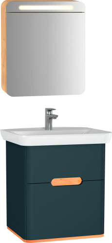 Мебель для ванной VitrA Sento 65 с LED подсветкой, матовый антрацит фото 3