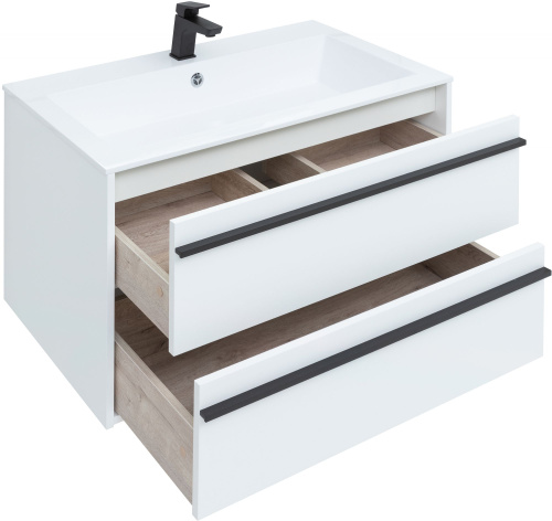 Мебель для ванной Aquanet Lino 90 белый матовый фото 5