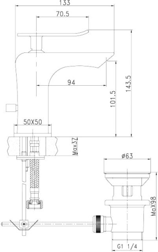 Смеситель Lemark Contest LM5806CW для раковины фото 2