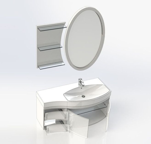Мебель для ванной Aquanet Опера 115 белая R фото 5
