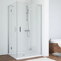 Душевой уголок Vegas Glass AFA-F 90*80 08 01 R профиль глянцевый хром, стекло прозрачное