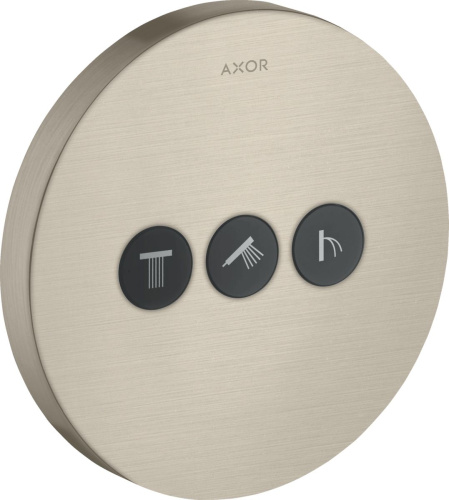 Переключатель потоков Axor ShowerSelect 36727820 на три потребителя, шлифованный никель