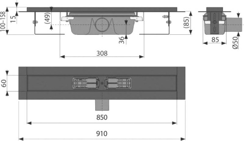 32 973 руб. Душевой лоток AlcaPlast APZ1BLACK-850 без решетки фото 2 Душевой лоток AlcaPlast APZ1BLACK-850 без решетки фото 2