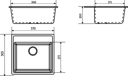 Комплект Мойка кухонная Marrbaxx Джекки Z009Q004 чёрный + Измельчитель отходов Bort Titan Max Power фото 5
