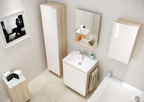 Мебель для ванной Cersanit Smart 80 ясень, белый фото 2
