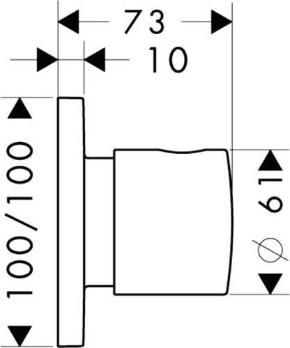 Переключатель потоков Axor Citterio M Trio/Quattro 34920330 на три потребителя, полированный черный хром фото 2