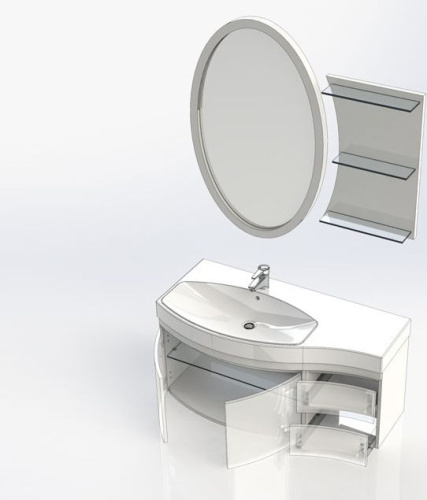 Мебель для ванной Aquanet Опера 115 белая L фото 6