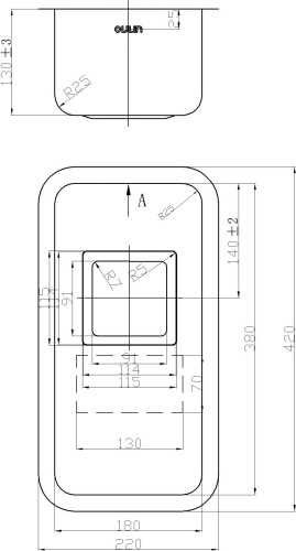 Дополнительная мойка Oulin OL-0361 square фото 3