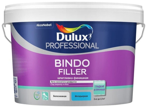 Шпатлевка для стен и потолков Dulux Professional Bindo Filler финишная 2,9 л./5 кг.