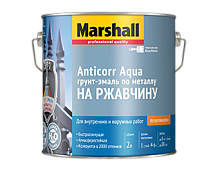 Эмаль Marshall Anticorr Aqua полуглянцевая грунт эмаль по металлу 3в1