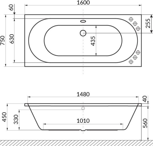 Акриловая ванна Excellent Oceana 160x75 фото 6