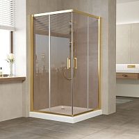Душевой уголок Vegas Glass ZA 110 09 05 профиль золото, стекло бронза