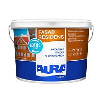 Краска AURA Residens Luxpro для фасадов с силоксаном TR 9 л.