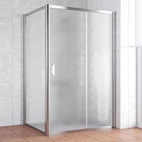 Душевой уголок Vegas Glass ZP+ZPV 140*80 08 02 профиль глянцевый хром, стекло шиншилла