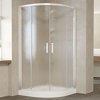 Душевой уголок Vegas Glass ZS 120 01 02 профиль белый, стекло шиншилла