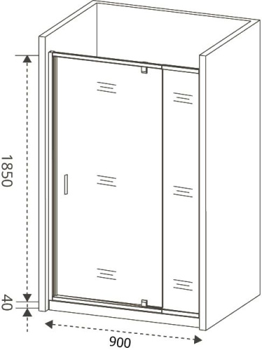 Душевая дверь в нишу Good Door Orion WTW-PD-90-C-CH фото 6
