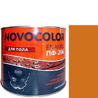 Эмаль Новоколор ПФ 266 «Золотисто-Коричневая» быстросохнущая глянцевая для пола — 25кг «Novocolor»